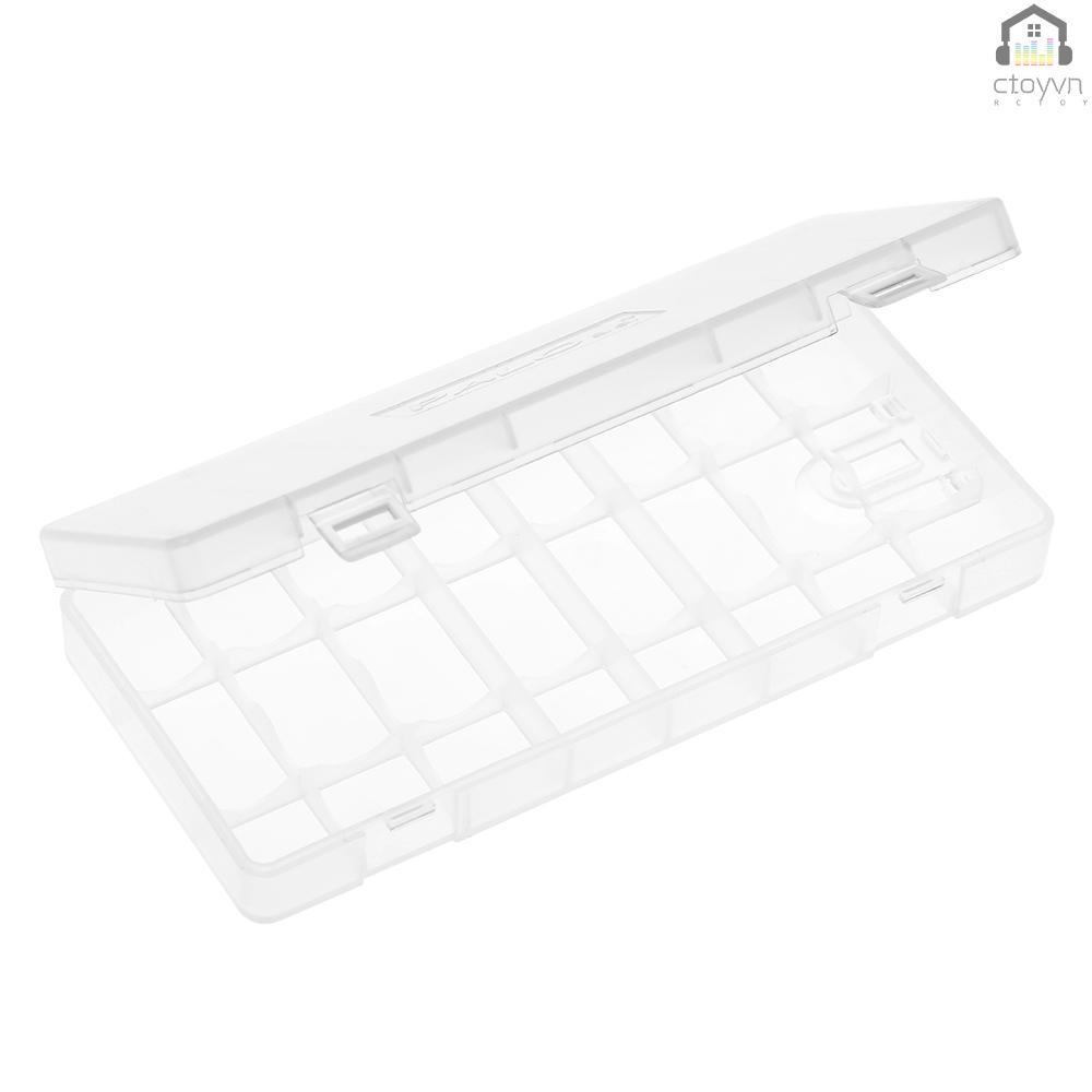 1 hộp nhựa trong suốt đựng pin AA có nắp đậy chất lượng cao 8 AA / AA