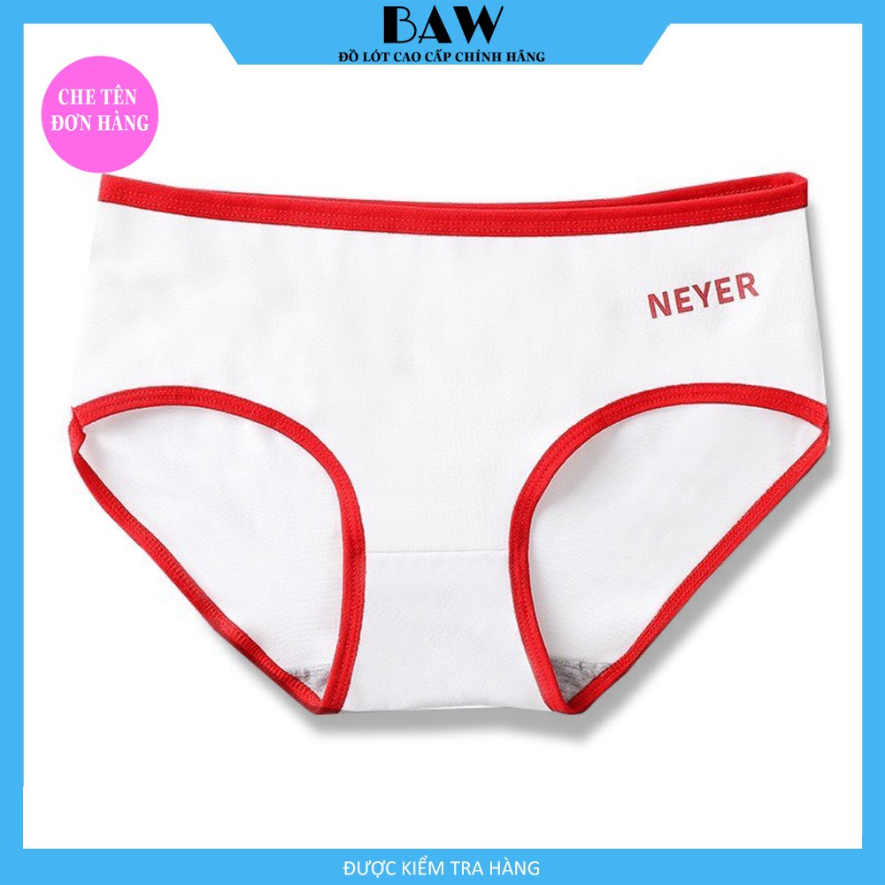 Quần Lót Nữ , Bộ 5 Quần Lót Nữ Cotton Viền Phối Màu,Quần Lót Nữ Đáy May Chống Viêm, Quần Chip Nữ thương hiệu BAW NT141
