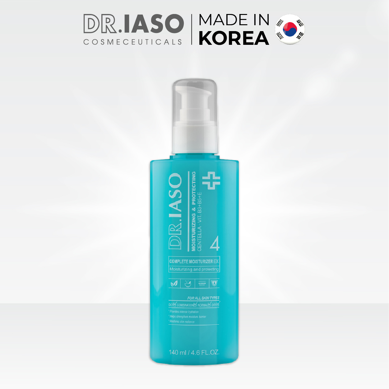 D37 Sữa dưỡng ẩm sáng da Dr IASO Complete Moisturizer 140ml