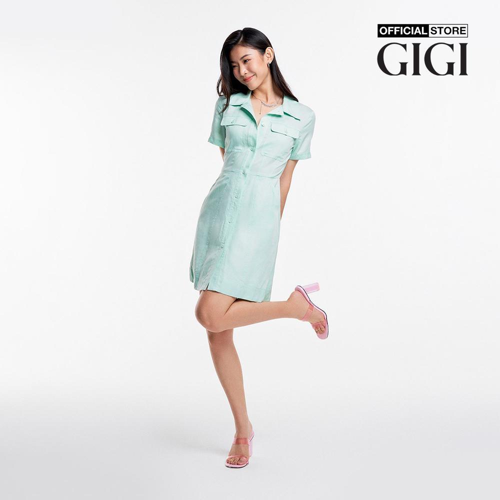 GIGI - Đầm sơ mi mini tay ngắn phối túi trẻ trung G2107D231182