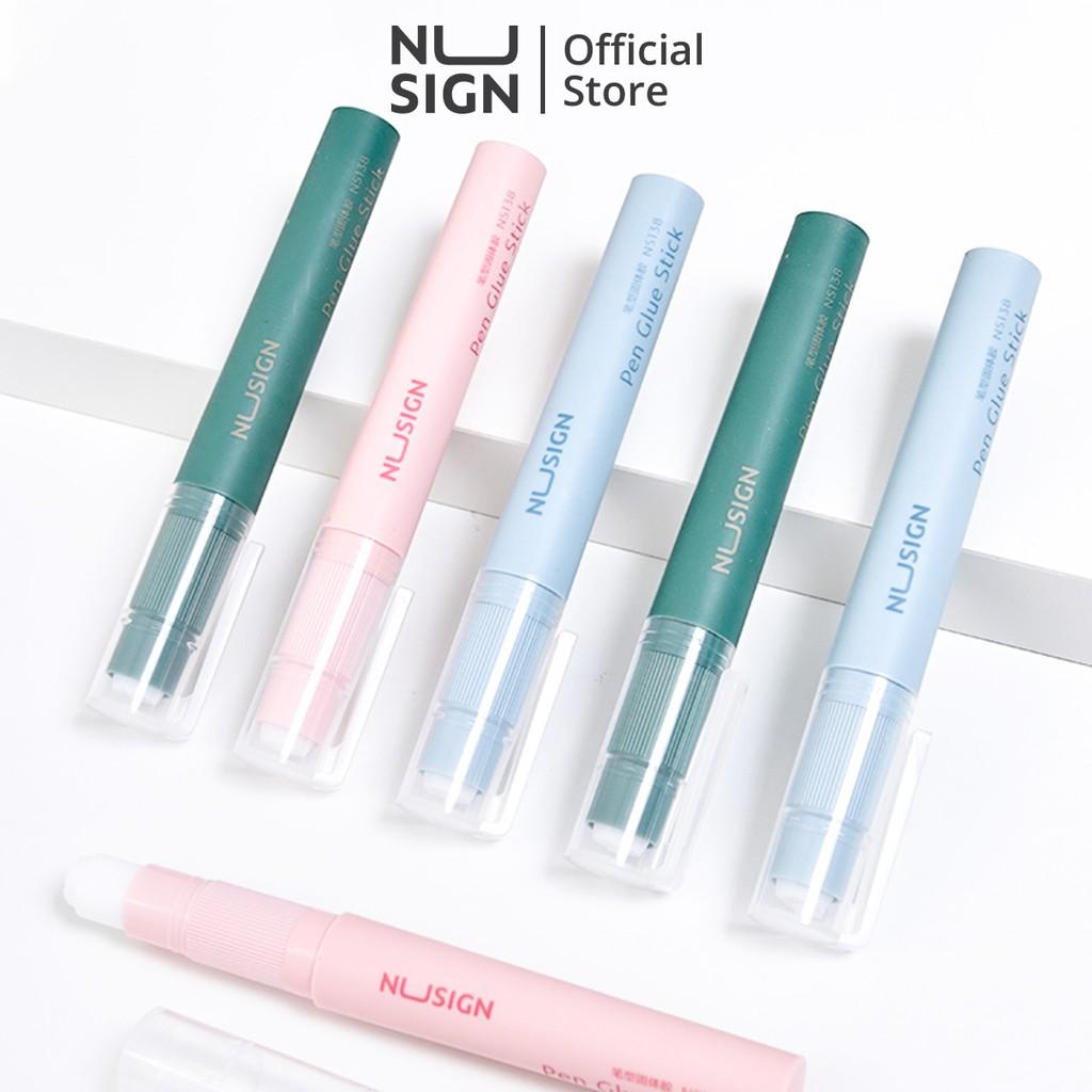 Hồ keo khô dạng bút cao cấp Nusign - Hồng/Xanh dương - 1 chiếc - NS138
