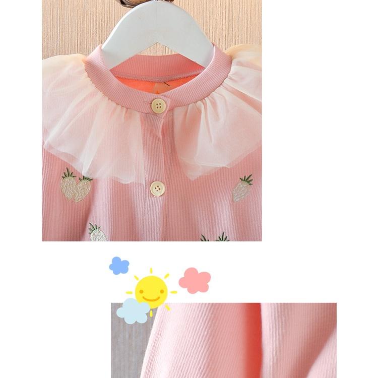 Áo khoác len cho bé gái hình dễ thương size 8-16kg hàng nhập Quảng Châu cao cấp