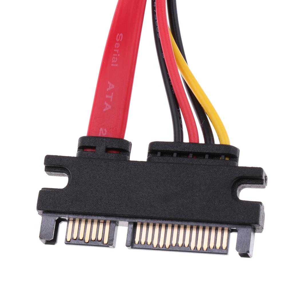 22-pin  Sata Male To Female Data And Power Combo Extension Cable 20''