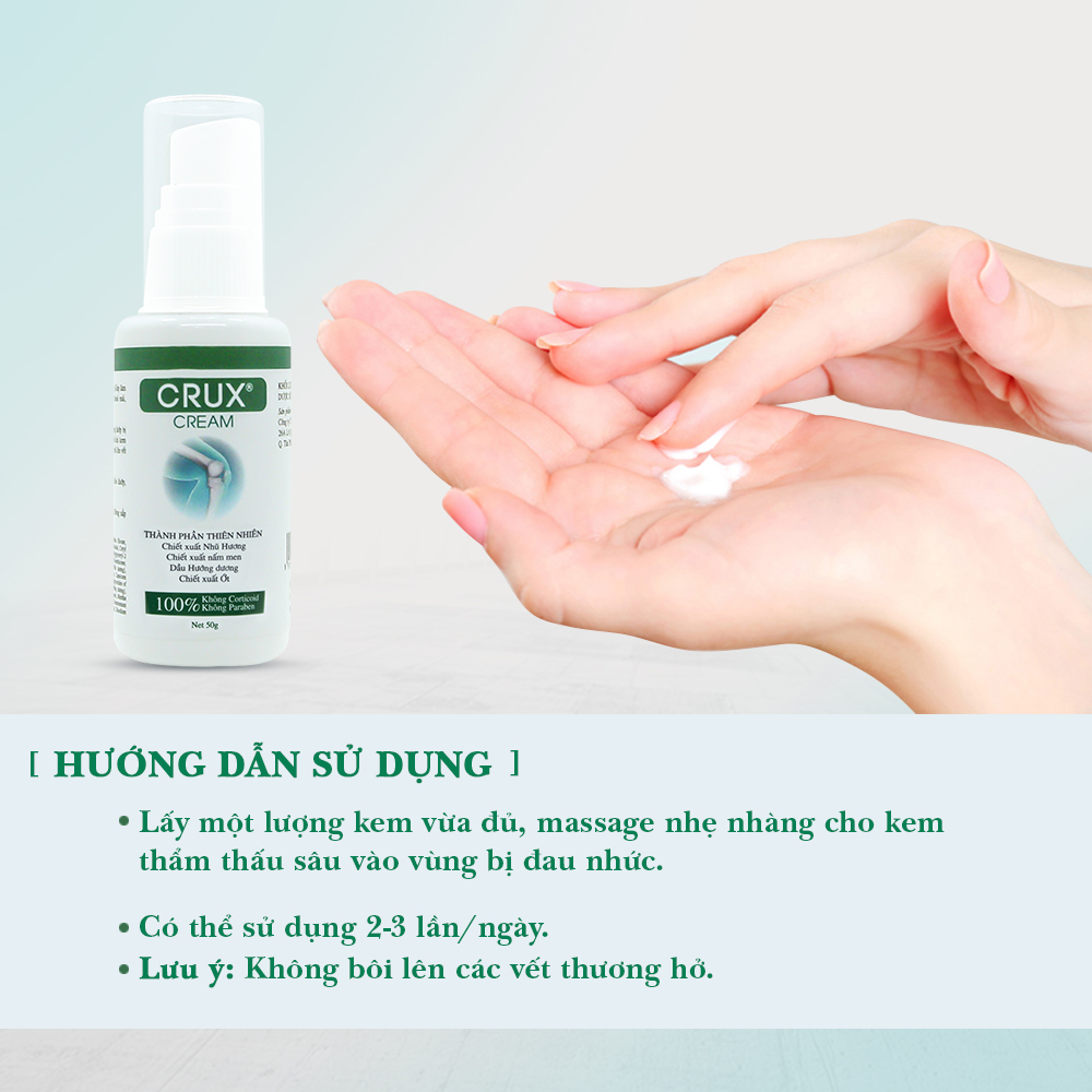 Kem Thoa Hỗ Trợ Xương Khớp Crux Giúp Giảm Đau Chống Viêm Do Khớp Nguyên Liệu Tự Nhiên