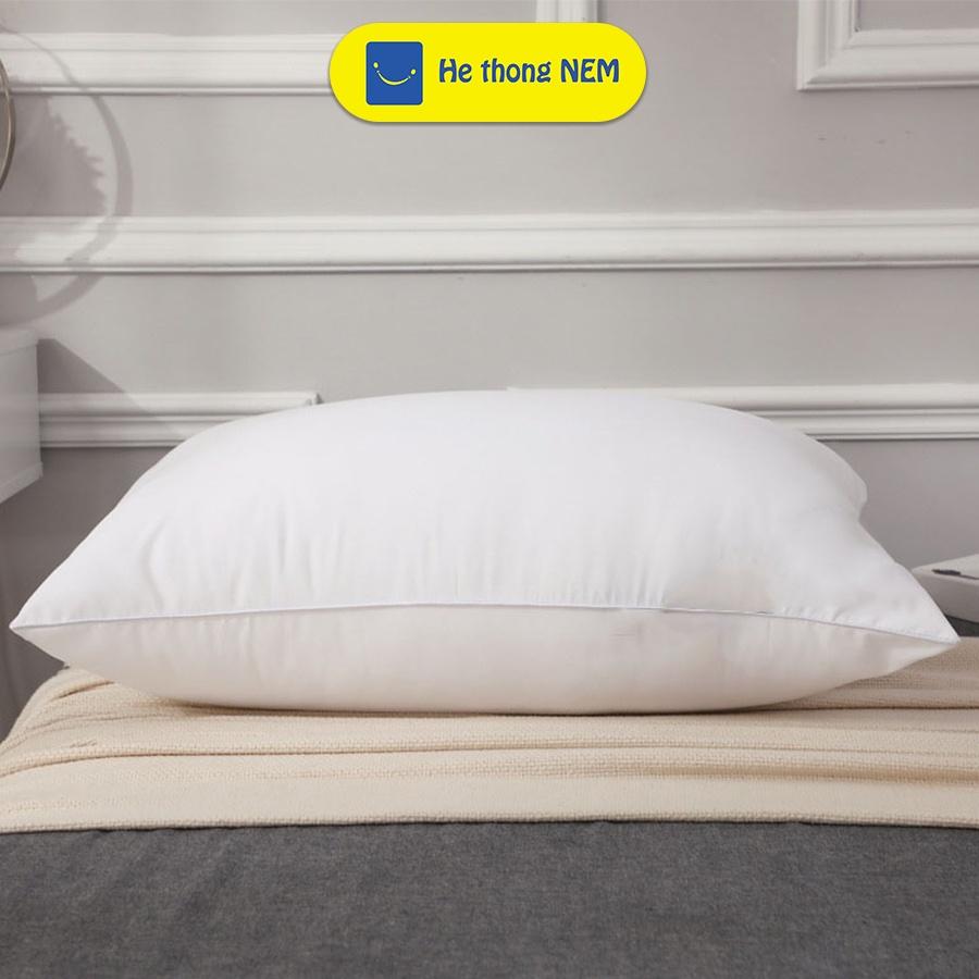Ruột gối đầu bông gòn cao cấp gối nằm đầu giường bông gòn mềm 50x70 40x60 - Hệ Thống Nệm