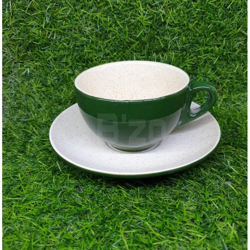 Bộ cốc capu 220ml kèm đĩa kê sứ, cốc uống nước, cốc capuchino, cốc uống cà phê, cốc sứ Bát tràng. Được chọn màu