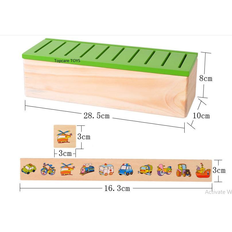 Đồ Chơi Gỗ Hộp Thả Hình Phân Loại Theo Chủ Đề Giúp Bé Phát Triển Tư Duy - Hộp Thẻ Giáo Cụ Montessori