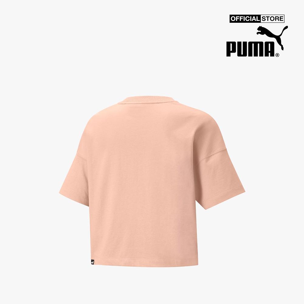 PUMA - Áo croptop nữ cổ tròn ngắn tay HER 847602