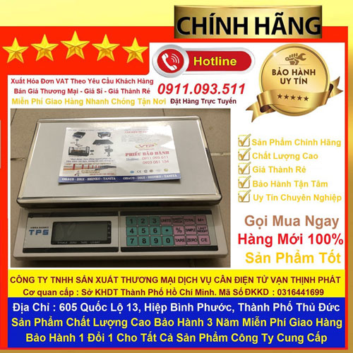 Cân Điện Tử VIBRA SHINKO TPS HW 3 KG