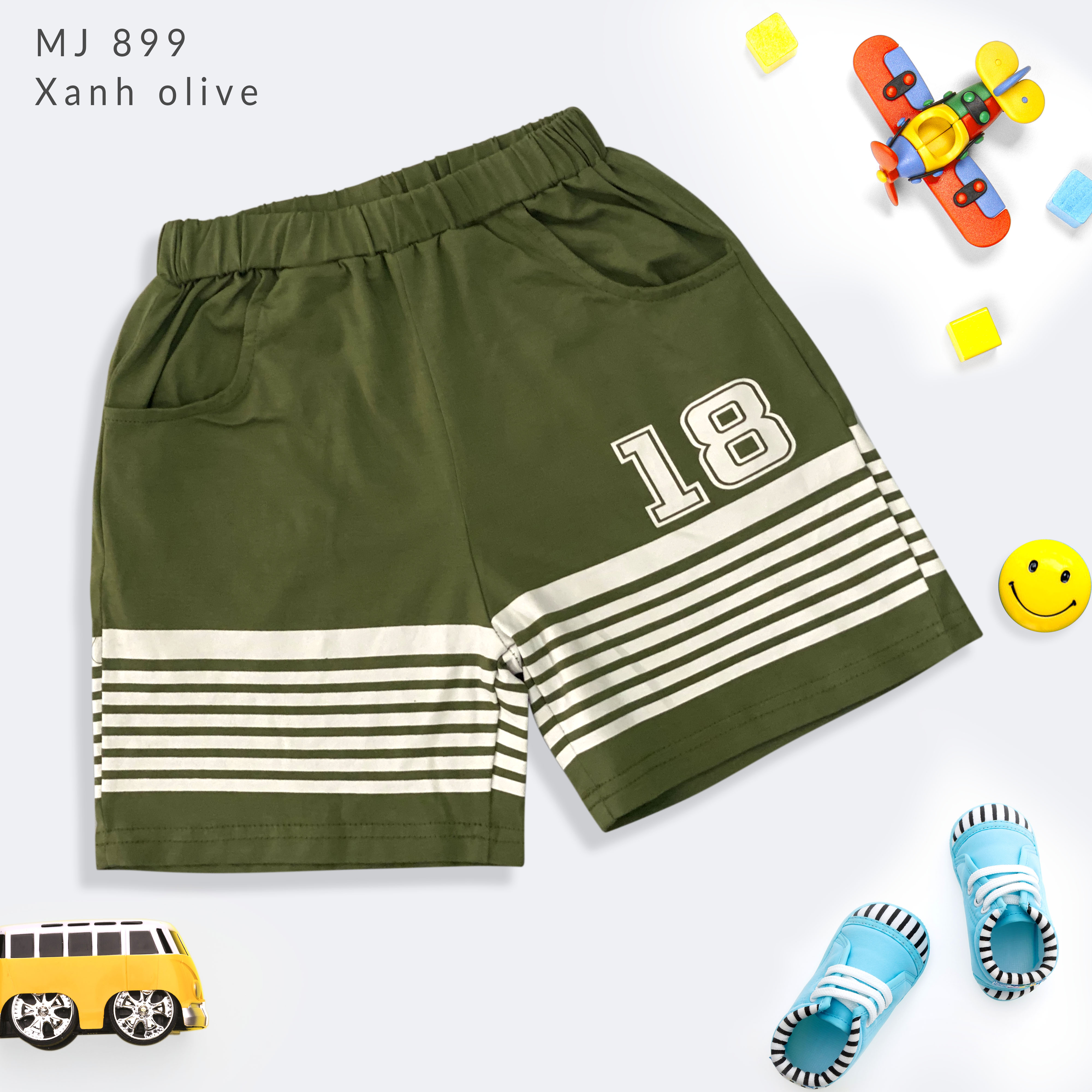 Quần Short Thun Bé Trai Từ 4-12 Tuổi   MEEJENA Quần Short Bé  Trai  100% Cotton 4C - 899