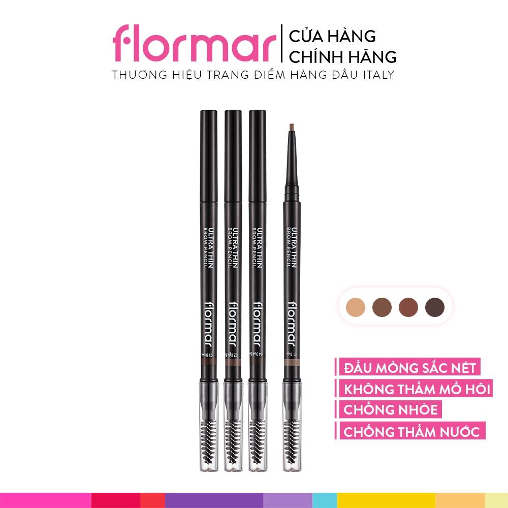 Chì kẻ lông mày Flormar Ultra Thin Brow Pencil chống thấm nước