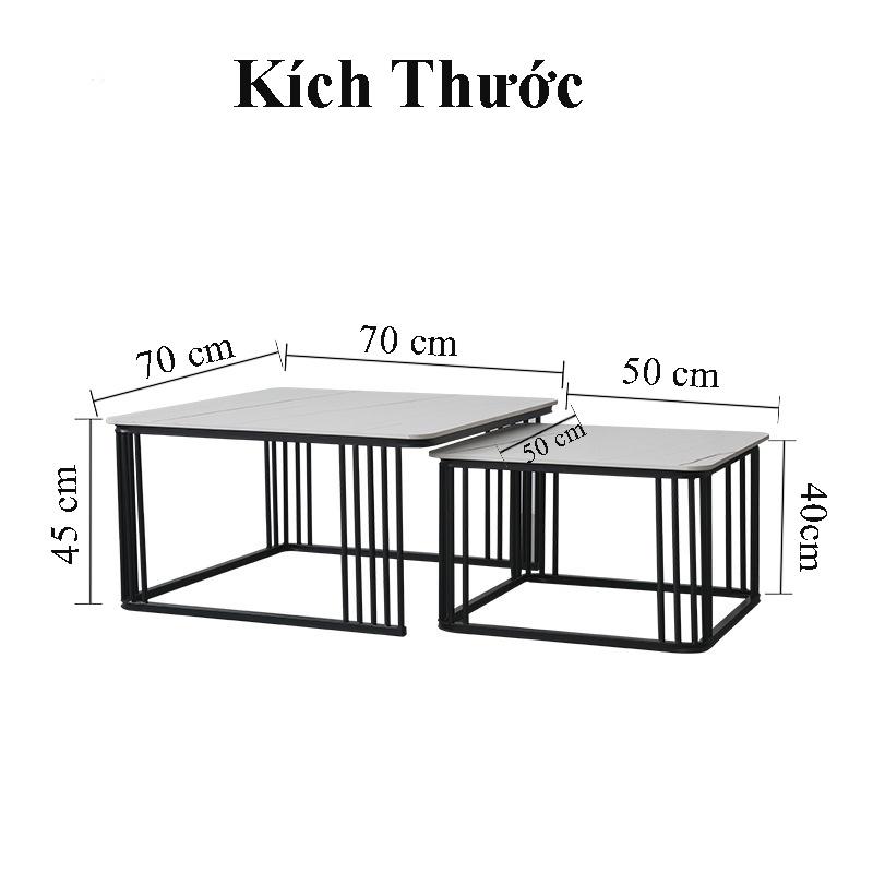 Bàn trà mặt đá sofa ceramic nhập khẩu, bàn phòng khách cao cấp phong cách hiện đại - Bảo hành 12 tháng