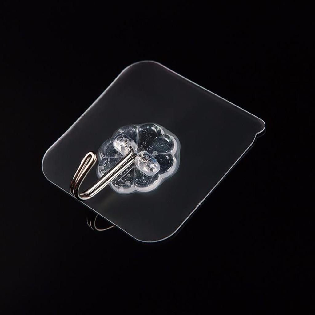 Set 10 Móc Dán Tường Siêu Dính Trong Suốt Chịu Lực Tốt Treo Tường Chắc Chắn