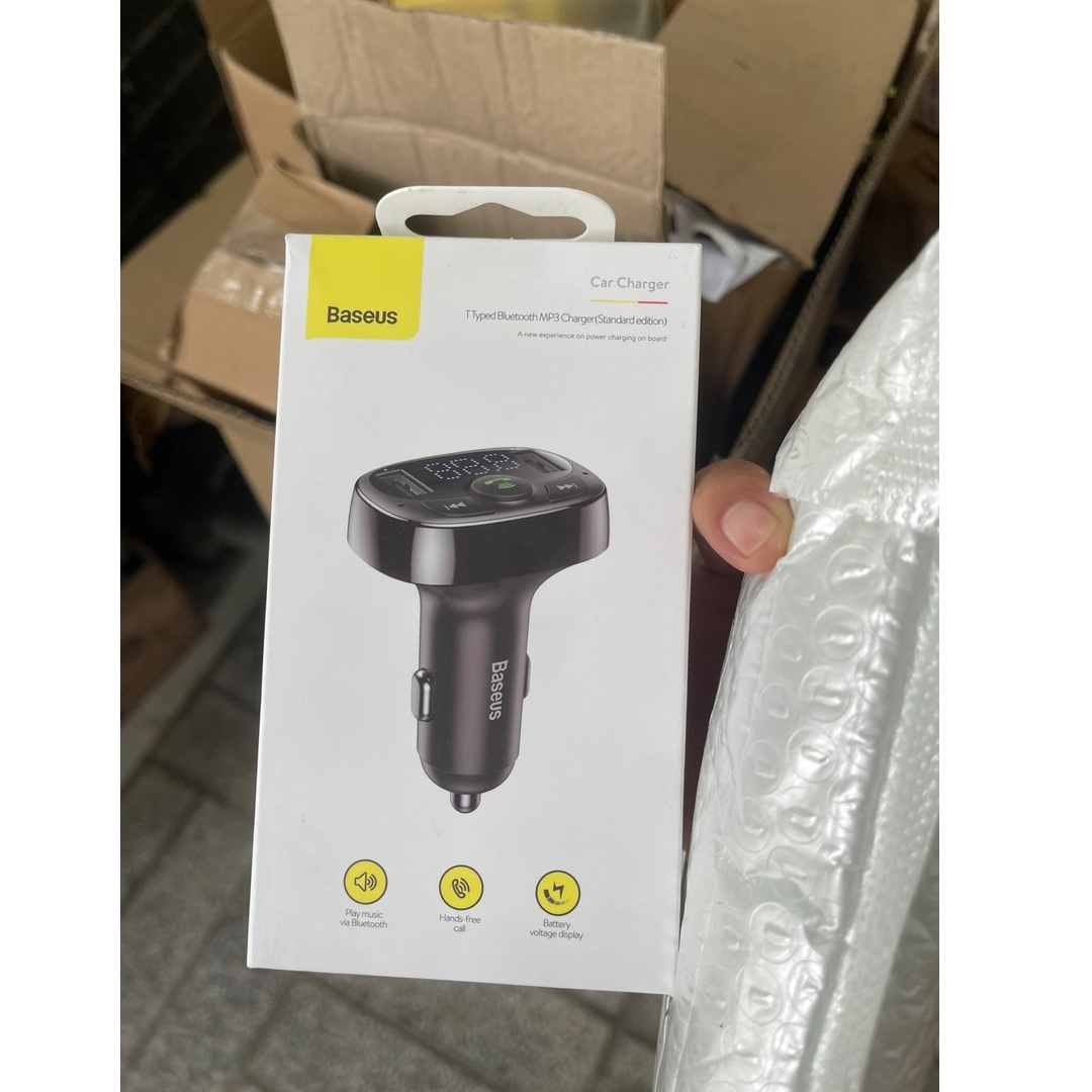 Tẩu sạc ô tô Baseus S13 sạc nhanh QC 4.0 , PD 36W Max cho điện thoại , Bluetooth 5.0 tích hợp FM, thẻ nhớ TF SD, USB x2 - Hàng Chính Hãng