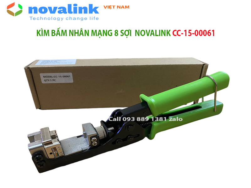 Kìm bấm nhân mạng 8 sợi Novalink CC-15-00061, bấm 1 lần 8 sợi dây mạng cùng lúc, dùng cho nhân mạng Commscope, hàng nhập khẩu chính hãng