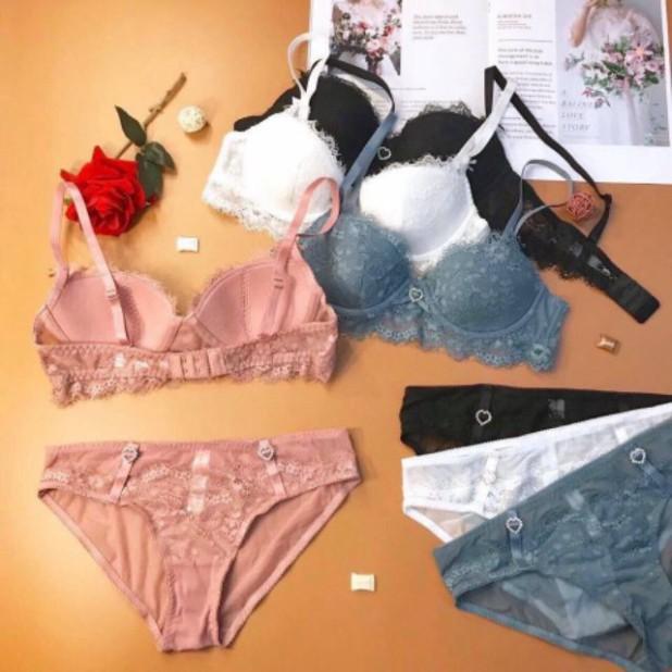 ️Có Quà Tặng️ Bộ Đồ Lót Không Mút Ren siêu Êm Ôm Và Nâng Ngực Tốt