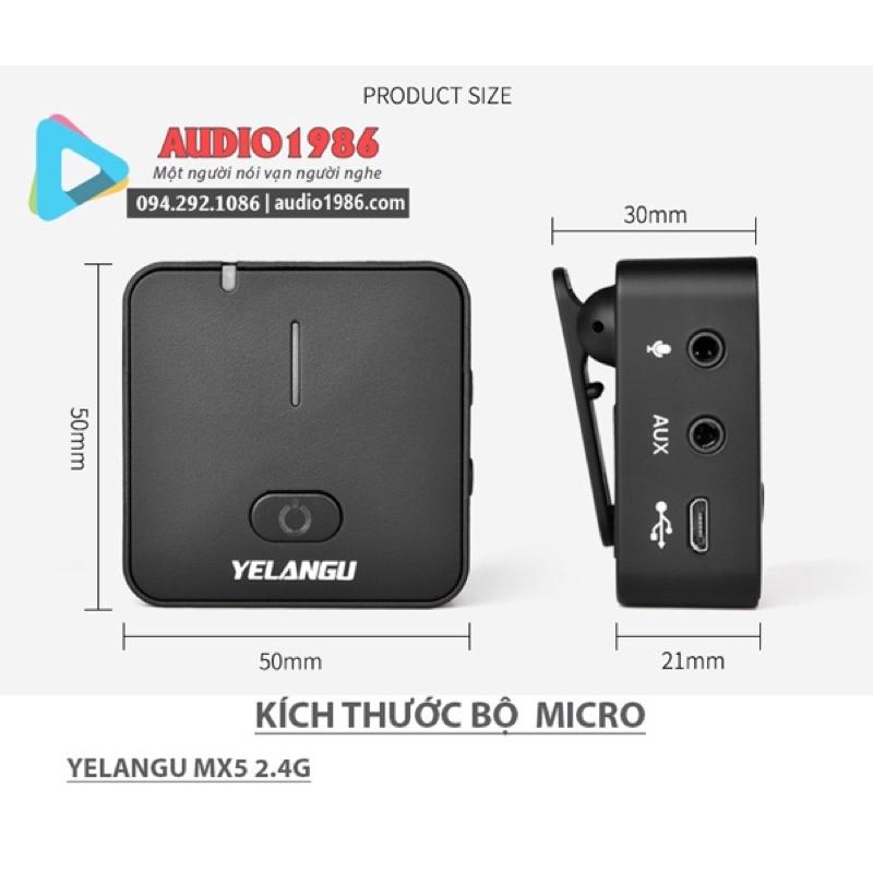 Micro ve áo  Wolf King MX5 2.4G lavalier không dây cho điện thoại máy ảnh