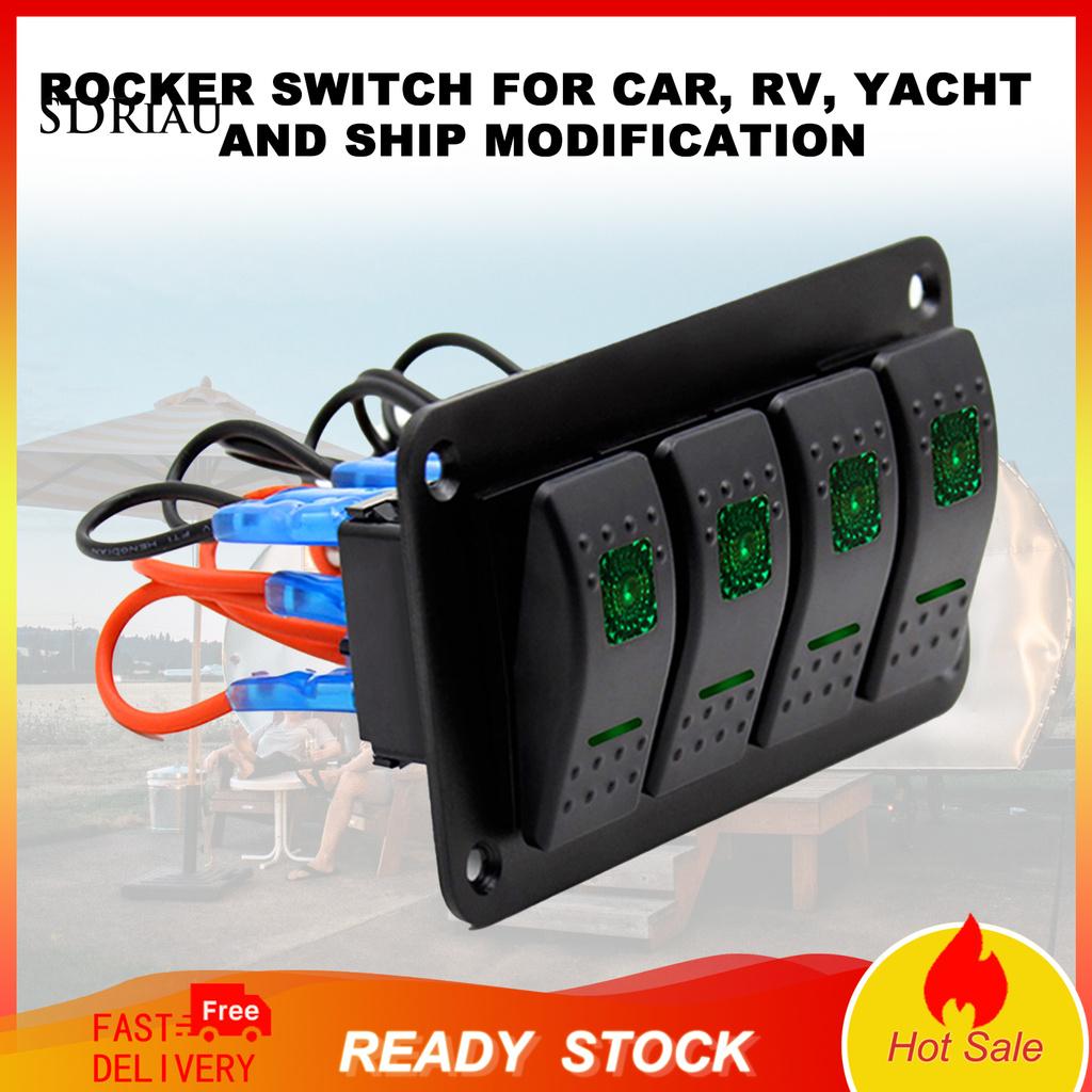 Bảng Công Tắc Điều Khiển 4 Nút Xqcljx 12v-24v Cho Xe Hơi