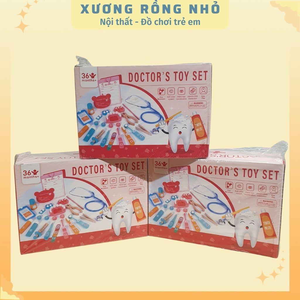 Bộ Đồ Chơi Bác Sĩ Bằng Gỗ đầy đủ chi tiết cho bé - Đồ Chơi Nhập Vai- Hướng Nghiệp- Bé tập làm bác sỹ