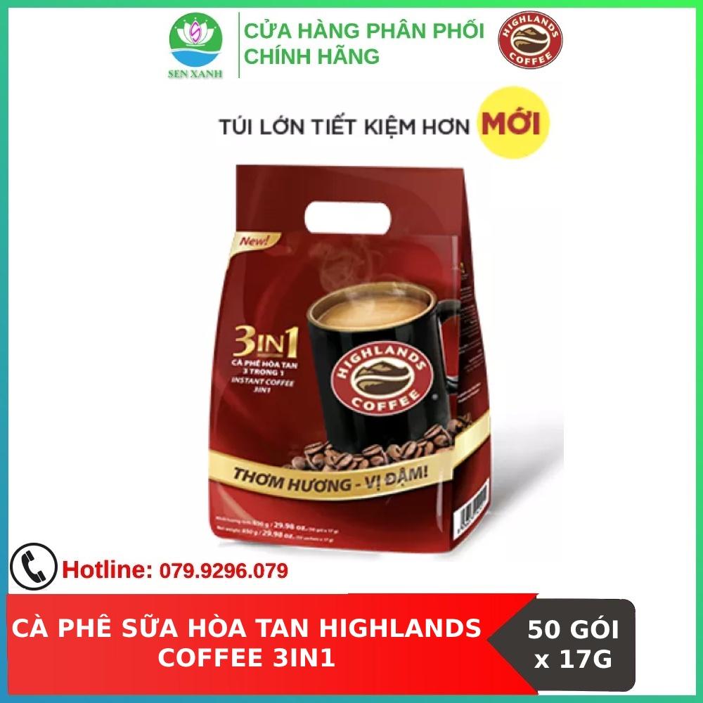 Cà phê hòa tan 3in1 Highland Coffee 50 gói - 17g