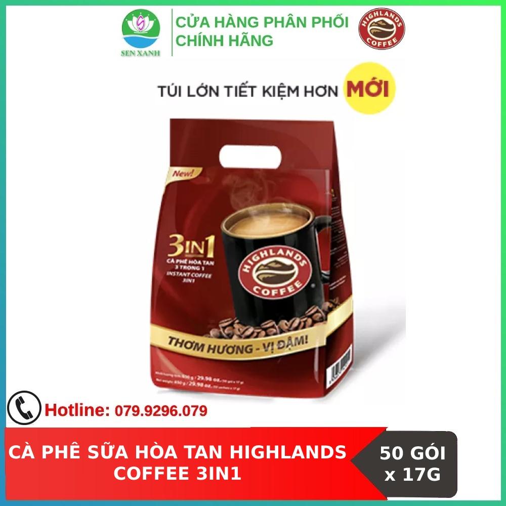 [Combo 2 gói] Cà phê hòa tan 3in1 Highland Coffee 50 gói - 17g