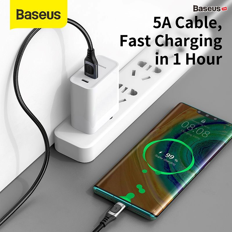 Cáp sạc nhanh siêu bền Baseus Flash Multiple Fast Charge Type C - HÀNG CHÍNH HÃNG