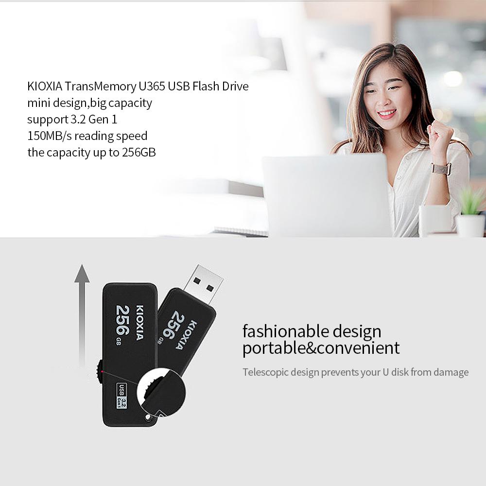 Ổ đĩa flash USB mini cho PC / Máy tính xách tay, KIOXIA U365 U Disk Giao diện USB3.2 Tốc độ cao