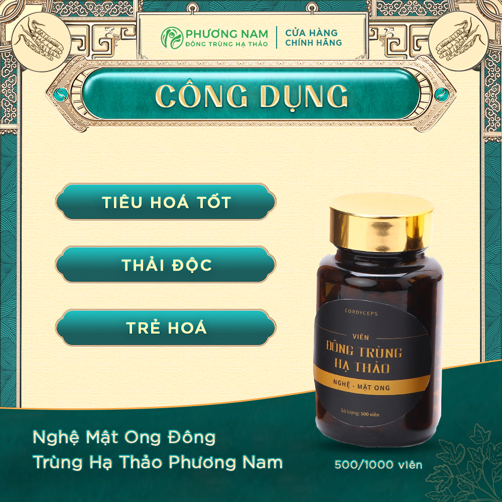 Viên Uống Mật Ong  Đông Trùng Hạ Thảo 500 Viên