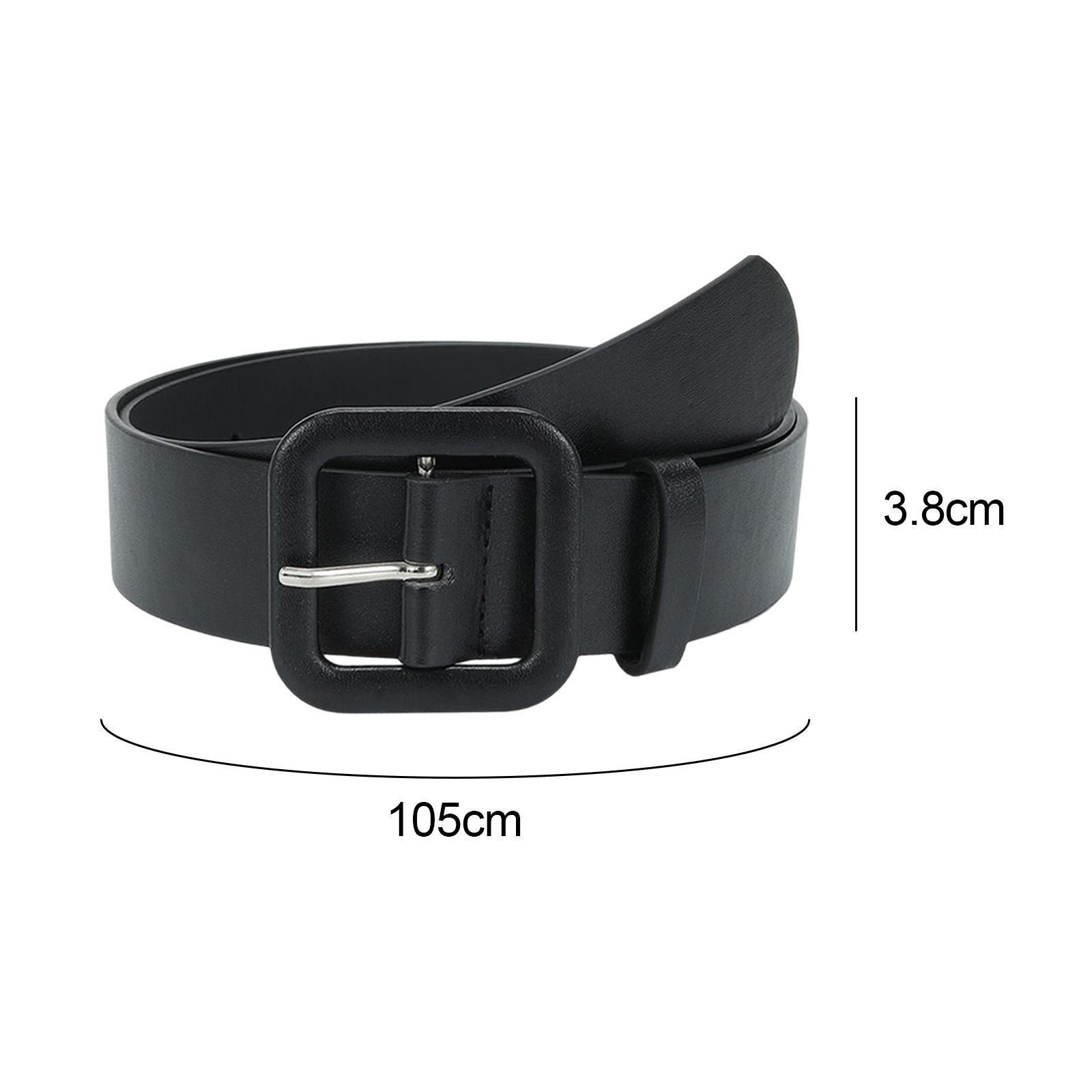 Female Waistband Ladies Dress Jeans Strap Decor Solid Pin Buckle Belt PU Leather Belt for Pants