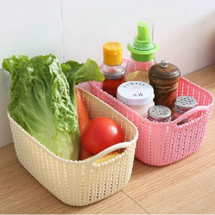 Giỏ Nhựa Giả Mây