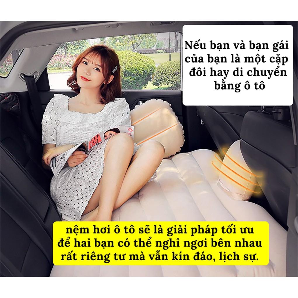 Đệm hơi ô tô, nệm hơi xe ô tô cao cấp hàng dày loại 1, tặng kèm bơm điện và bộ gối