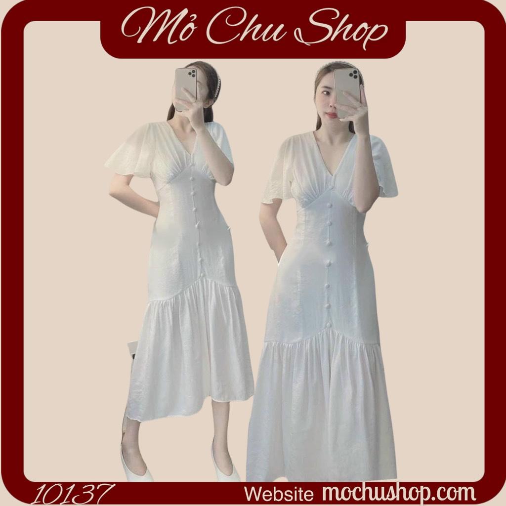 ĐẦM MAXI TAY CÁNH TIÊN NÚT BỌC 10136