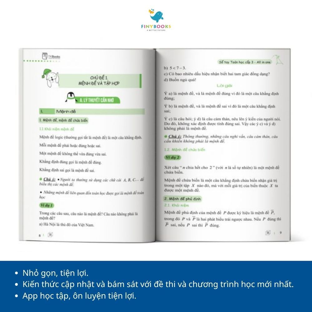 Sách - Sổ tay toán học cấp 3 - All in one