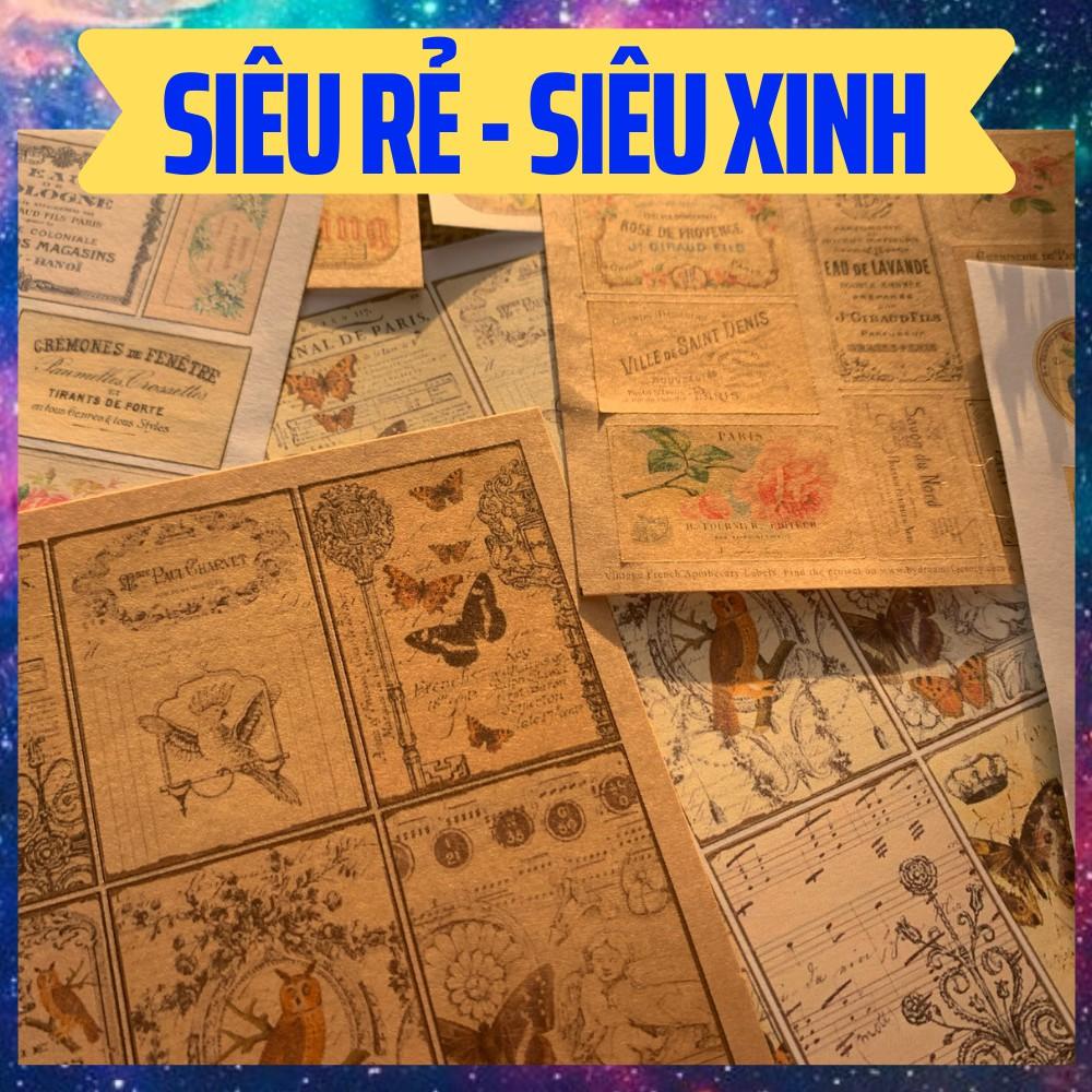 Set 2 tờ sticker vintage - trang trí, bullet journal sổ tay - sổ kế hoạch - uni003