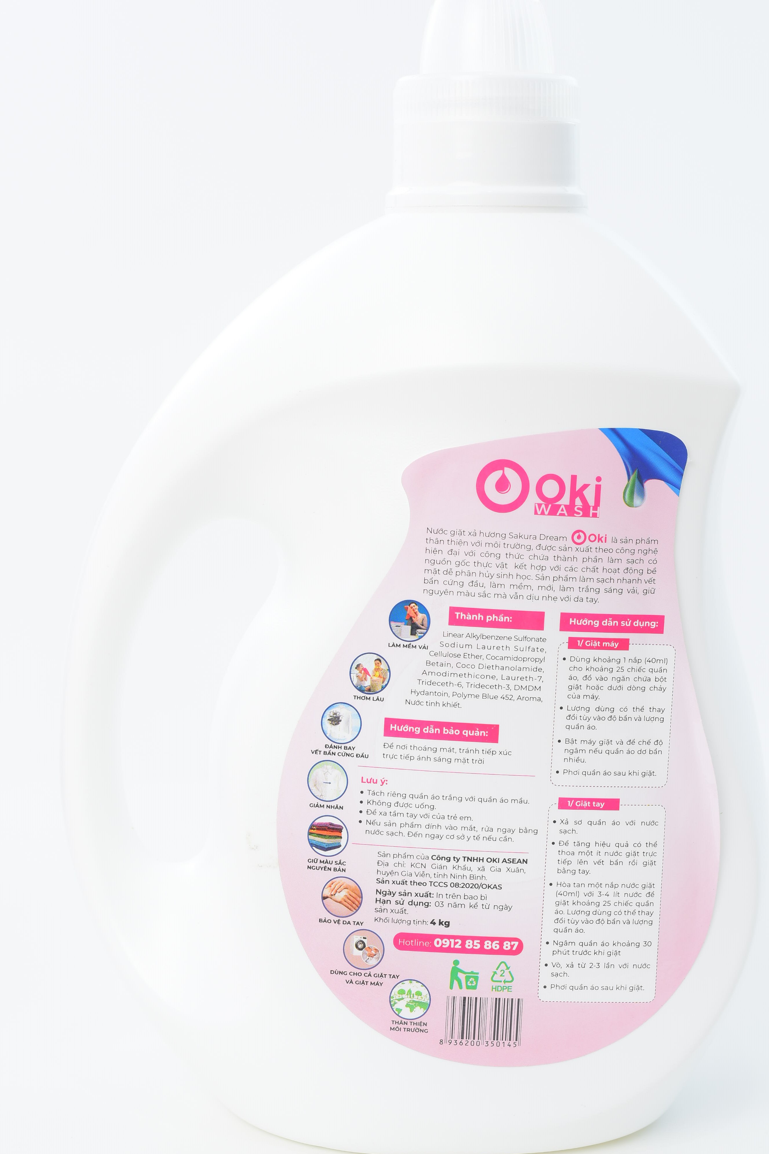 Nước giặt xả Hương SAKURA DREAM 4kg Oki wash