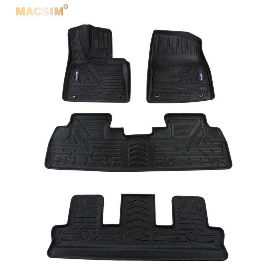 Thảm lót sàn xe ô tô Lexus RX450 HL 7 chỗ 2015 - nay Nhãn hiệu Macsim chất liệu nhựa TPE cao cấp màu đen