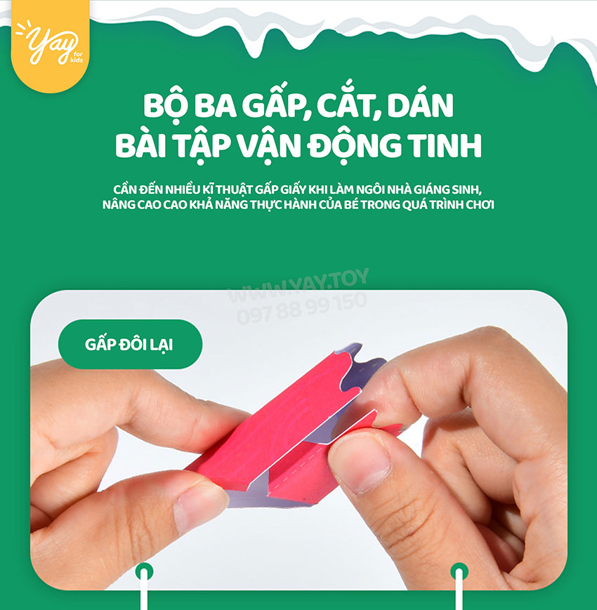 Trò Chơi Xếp Giấy Origami 3D Chuyển Động Chủ Đề Giáng Sinh Cho Bé 4+ - Mideer