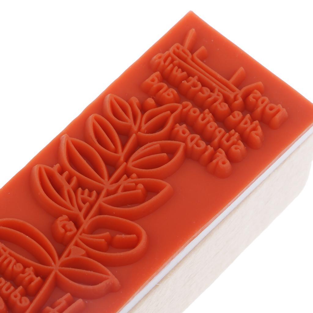 1 Piece Retro Style Wooden Flower Stamp For Scrapbooking English Letters DIY