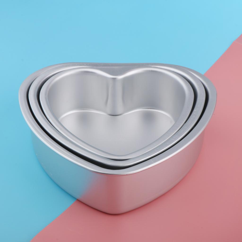 Heart Shaped Cake Pan with Removable Bottom Aluminum Wedding Baking Cake Tin Pan