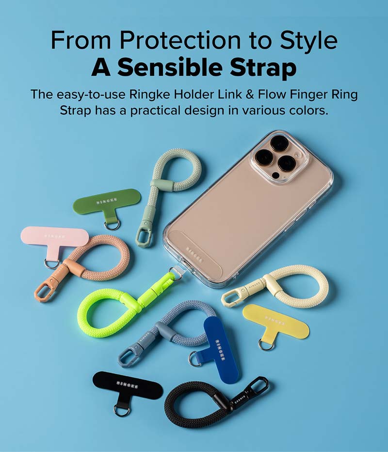 Dây đeo điện thoại RINGKE Holder Link Flow Finger Ring Strap - Hàng Chính Hãng