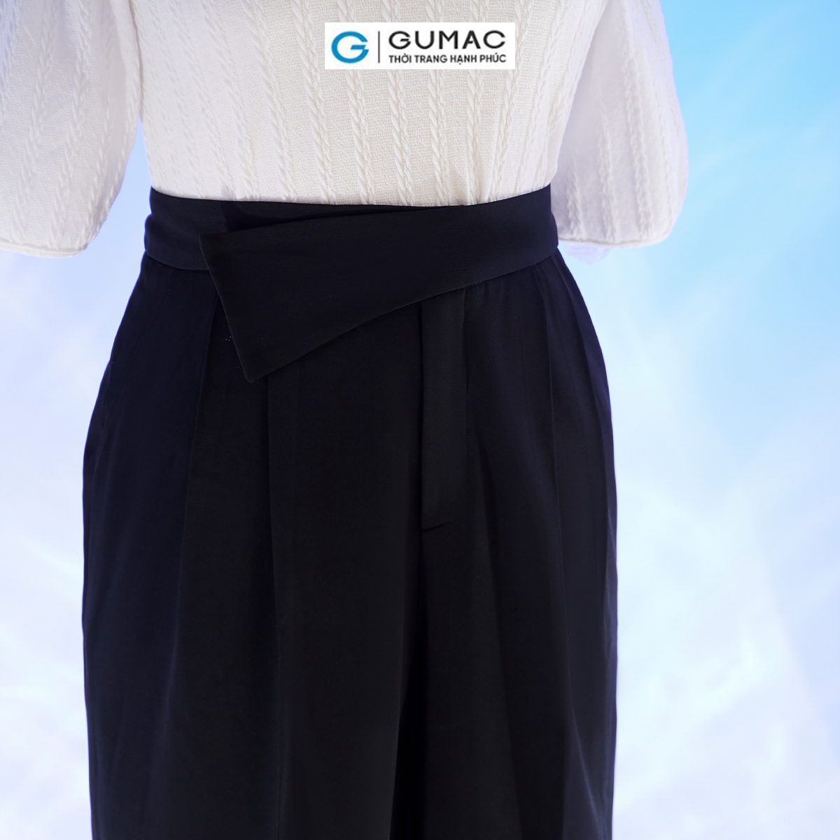 Quần tây suông bigsize xếp ly thời trang GUMAC QD10054