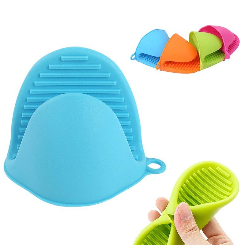 1Pc Kitchen Silicone Heat Resistant Gloves Clips Insulation Non Stick Anti-slip Pot Bowel Holder Clip Cooking Baking Oven Mitts