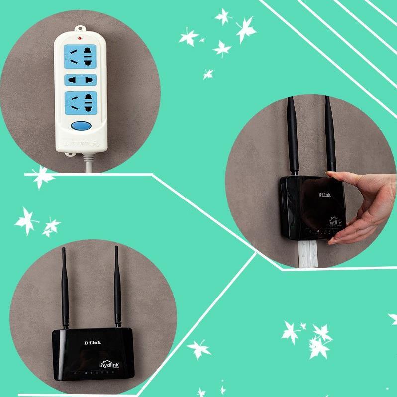 Móc Dán Tường Treo Ổ Cắm Điện, Modem Wifi - Móc dính tường đa năng Molangshop