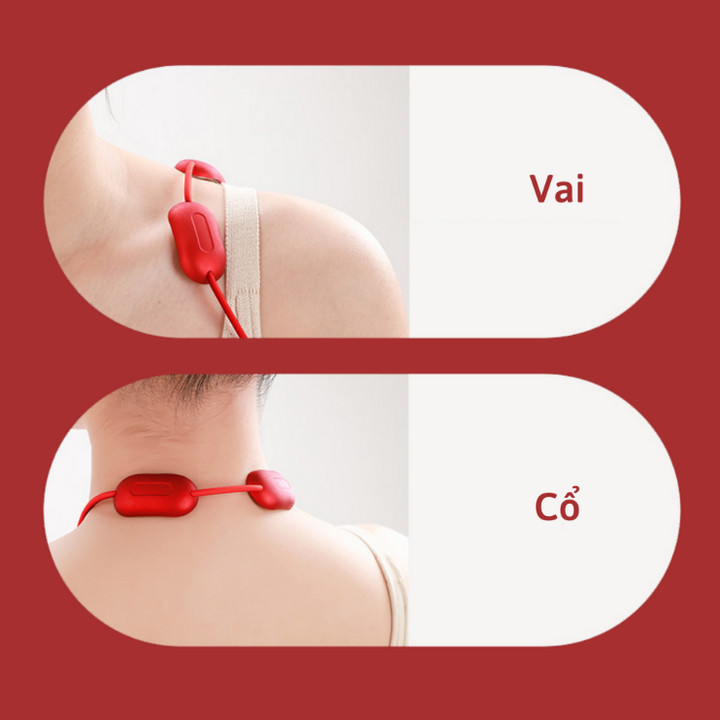 Dây Đeo Massage Đa Năng 2 Đầu Xung Điện Kép Với 9 Cường Độ Rung Hỗ Trợ Giảm Đau - Home and Garden