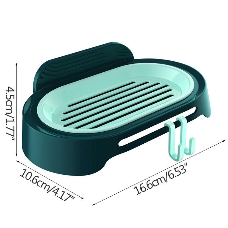 Soap Rack Household Drain Finishing Box Multi-Function Hook Bathroom Soap Tray Suction Wall Storage Rack