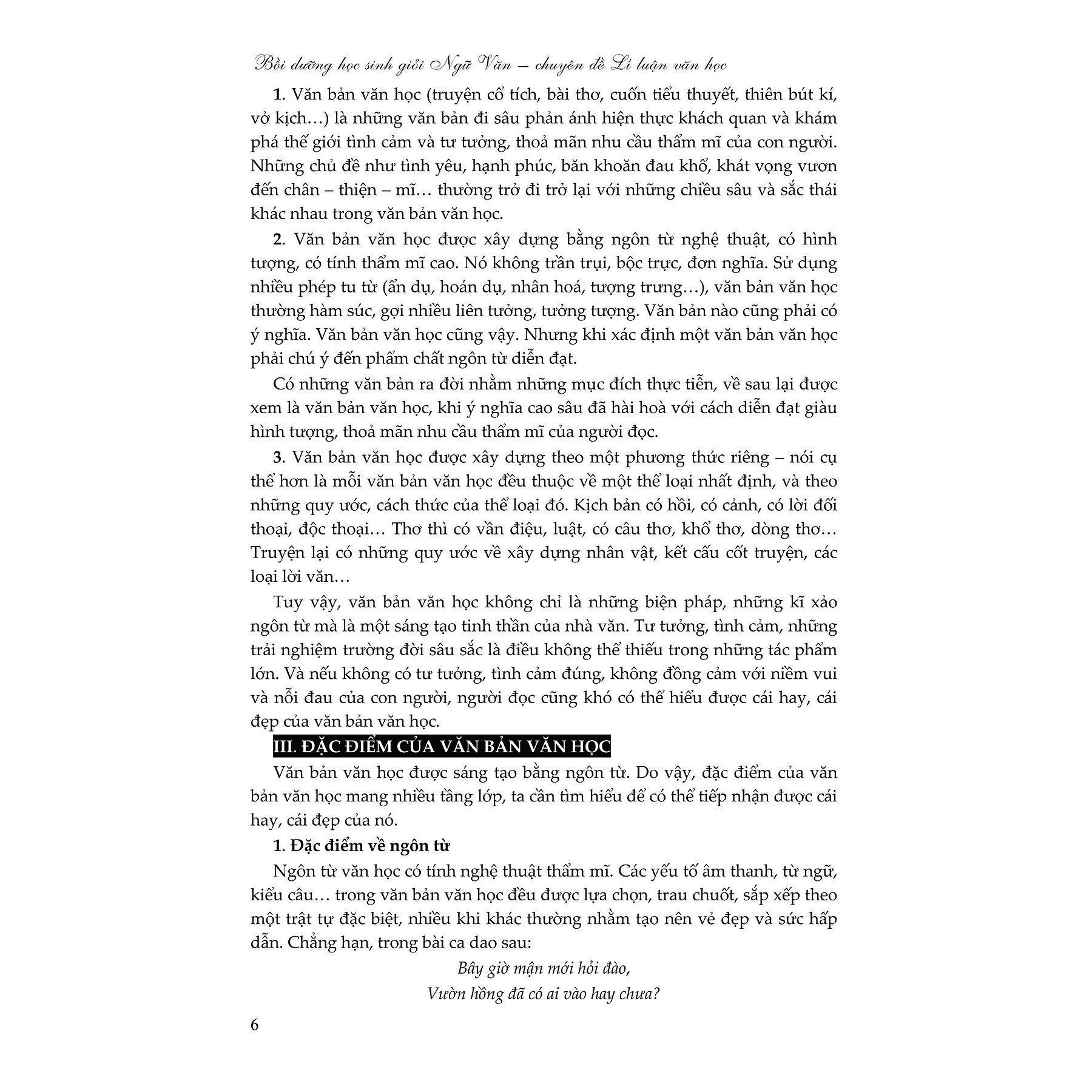 Sách - Bồi Dưỡng Học Sinh Giỏi Ngữ Văn - Quyển 1 - Chuyên Đề Lý Luận Văn Học - Dùng cho học sinh THCS &amp; THPT - Khang Việt Book