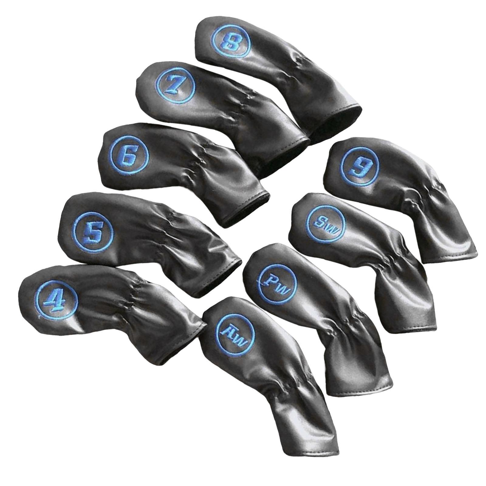 9 Pieces Golf Club Putter Cover Waterproof Universal Protective Headcover