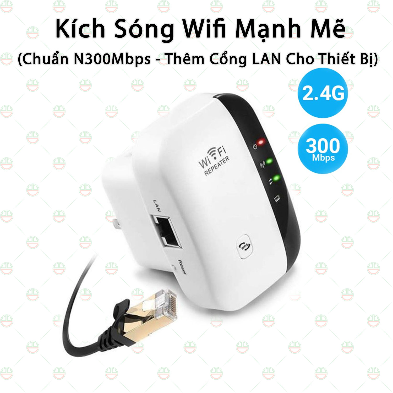 Kích Sóng Wifi Mạnh Mẽ KhoNCC Hàng Chính Hãng Tăng Cường Khoảng Cách - Chuẩn N 300Mbps - Phủ Nhà Nhiều Tầng - Hàng Quán Ăn Cafe Sân Vườn