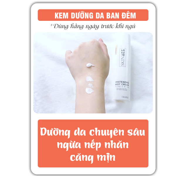 Skin AEC Whitening Body Cream Kem Dưỡng Trắng Da Ban Đêm  – Dưỡng Trắng Từ Bên Trong