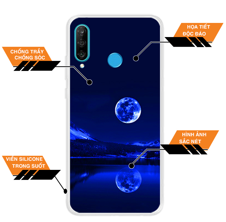 Ốp lưng dẻo cho điện thoại Huawei P30 Lite - 0269 MOON02 - Hàng Chính Hãng